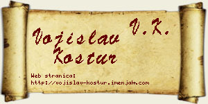 Vojislav Kostur vizit kartica
